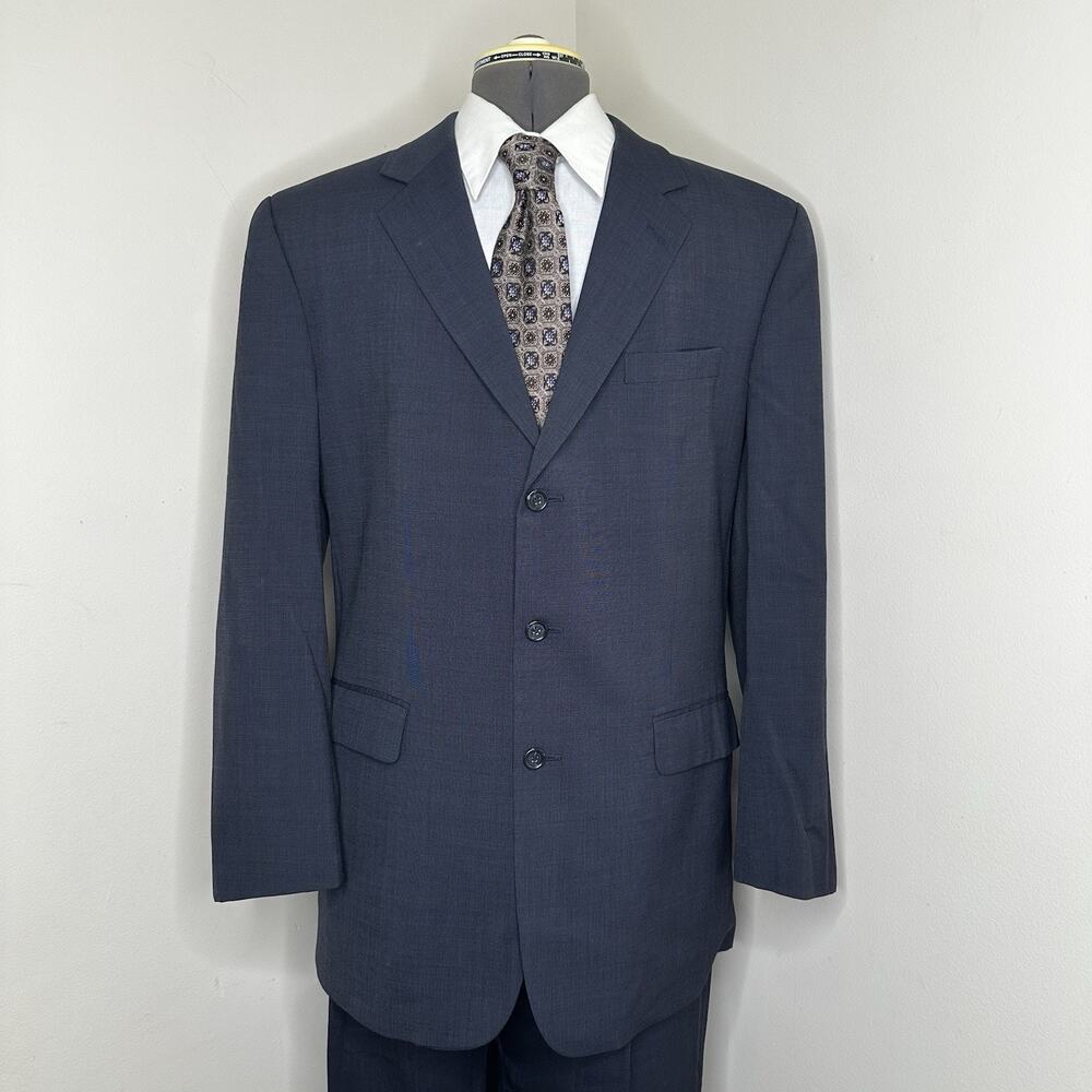 Jos A Bank Mens 43R Suit 39x29 2 Piece Navy Wool XL 47" Blazer Sport Coat Jacket